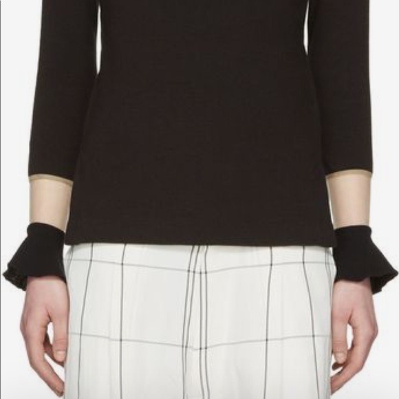 Toga Pulla ribbed tshirt with sheer panel on cuffs Sz Eu 40 - Picture 3 of 11